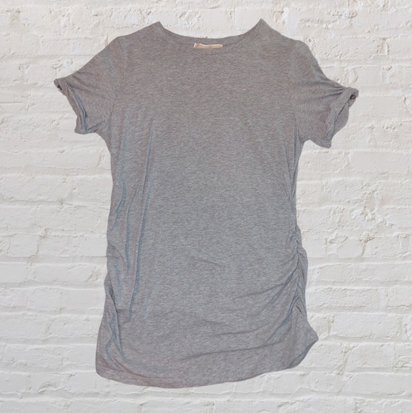 MICHAEL Michael Kors gray zipper sleeve short sleeve top women's small (s) - Picture 1 of 5